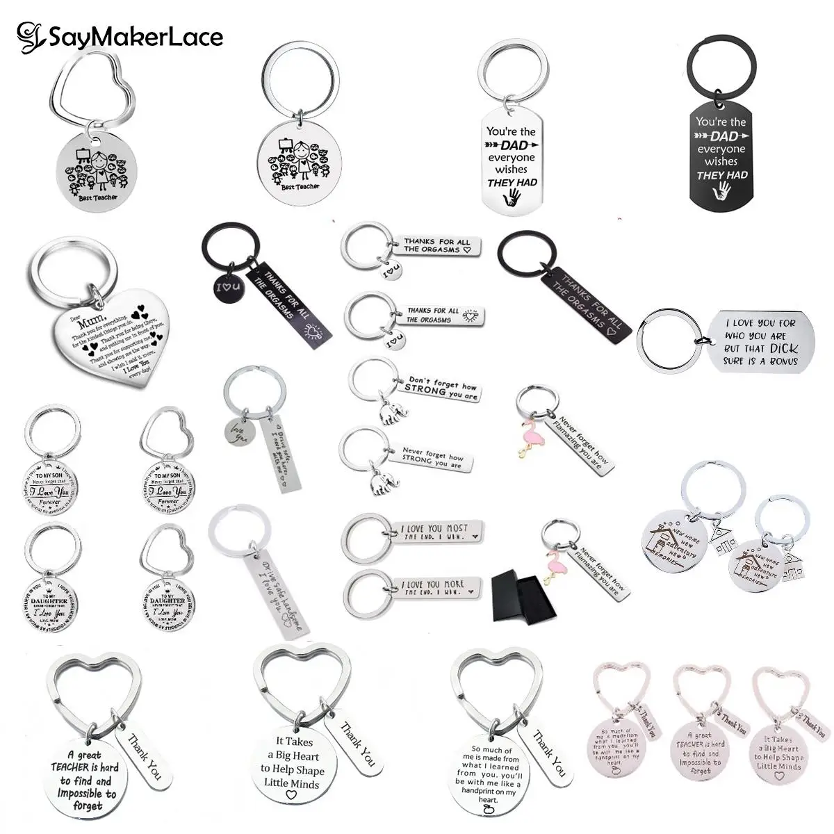 

Elephant Keychain Stainless Steel Letter Key Chain Women Dont Forget How Strong You Are Key Holder Couples Keyring For Friends