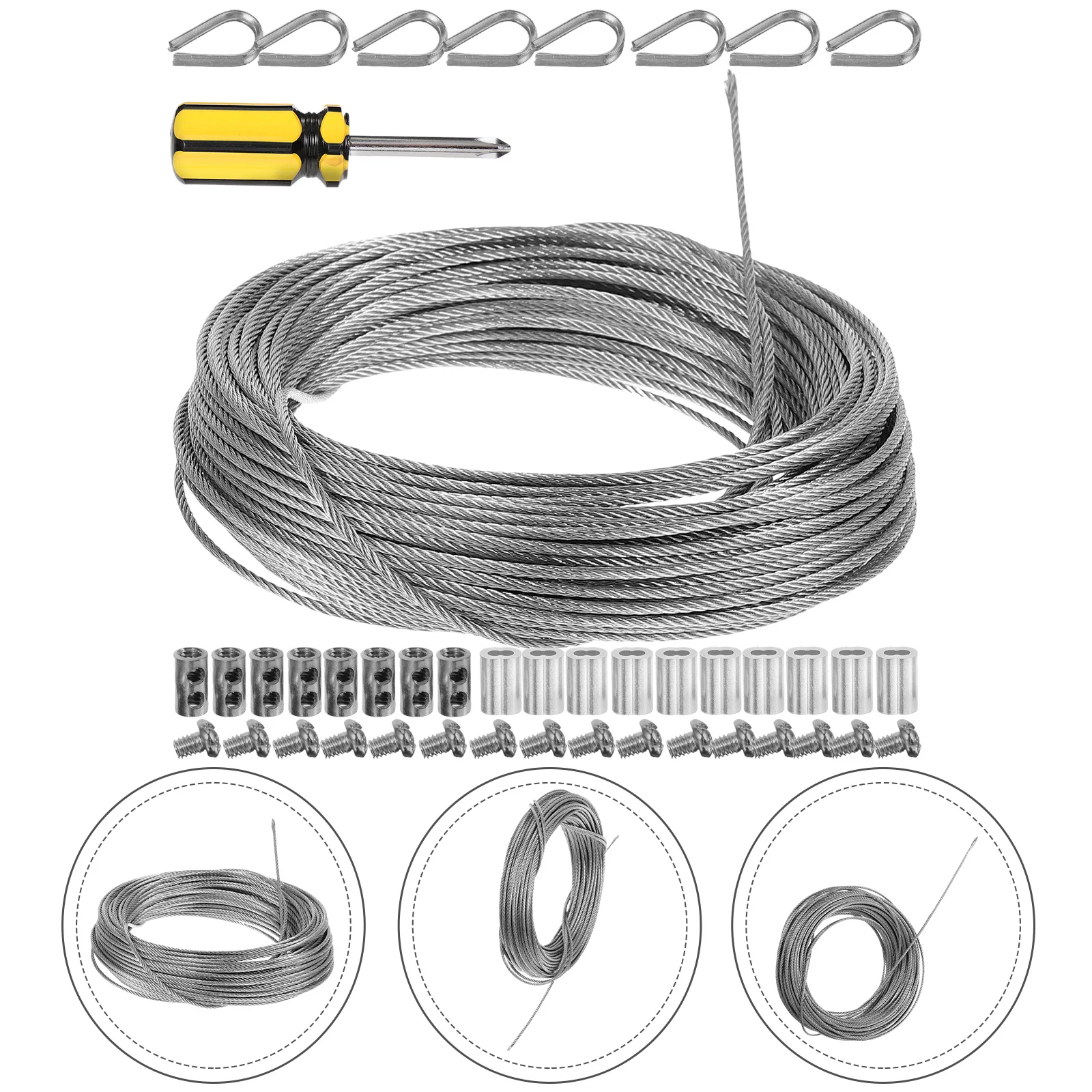 

1 Set Wire Rope Stainless Steel Thimble Rope Thimble Rope Rigging Rope Crimp