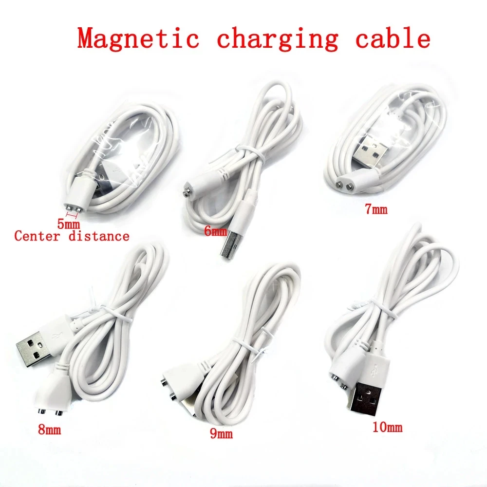 2pin Magnetic Charging Cable center spacing 5mm 6/7/8/9/10mm Magnet Suctio USB Power charger for Beauty instrument Smart device
