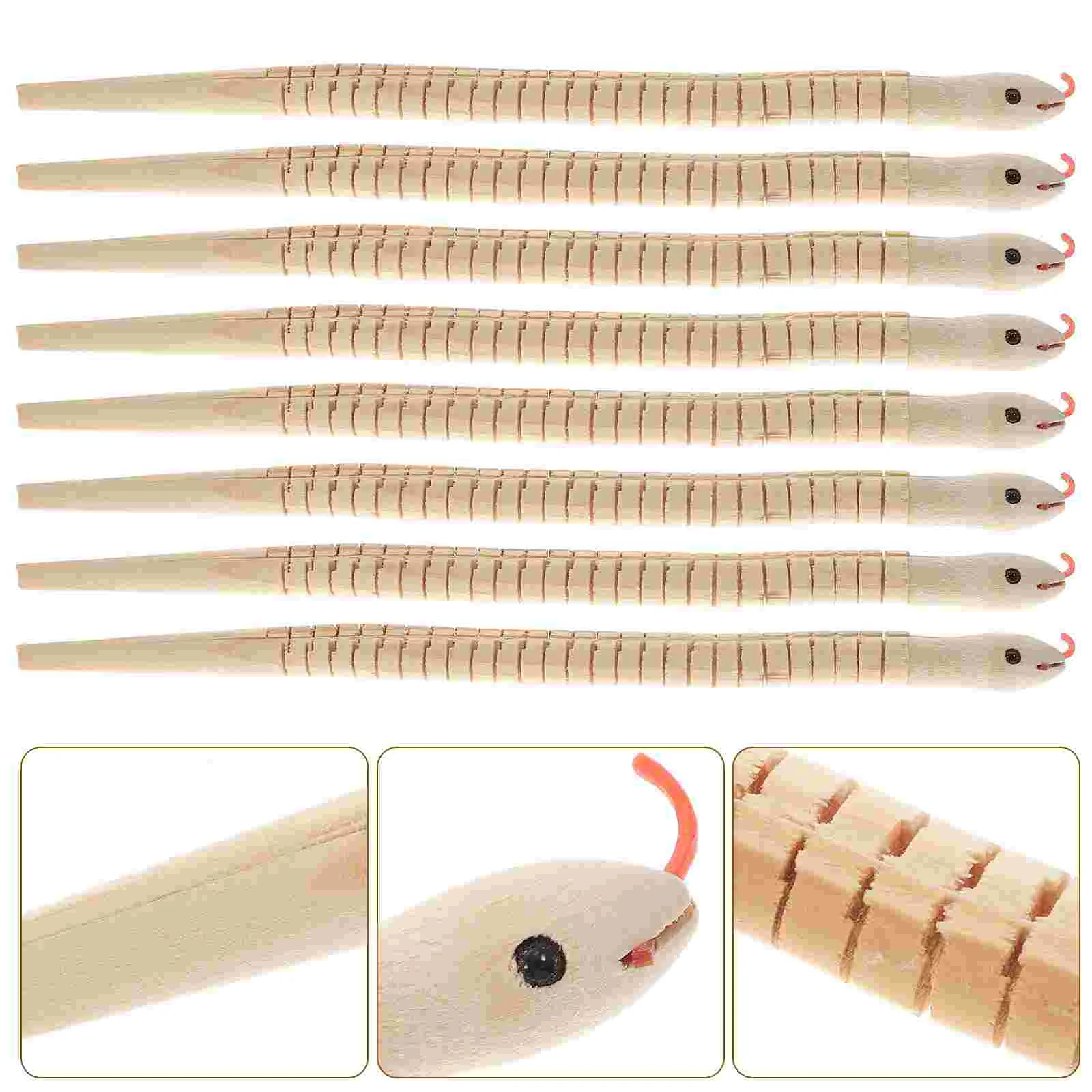 8 шт. хитрая деревянная имитация змеи на Хэллоуин детские игрушки реалистичные