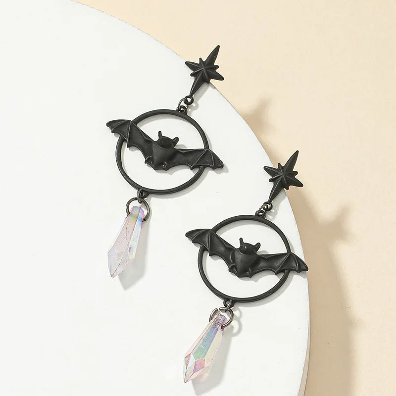 Женские винтажные серьги-подвески летучая мышь