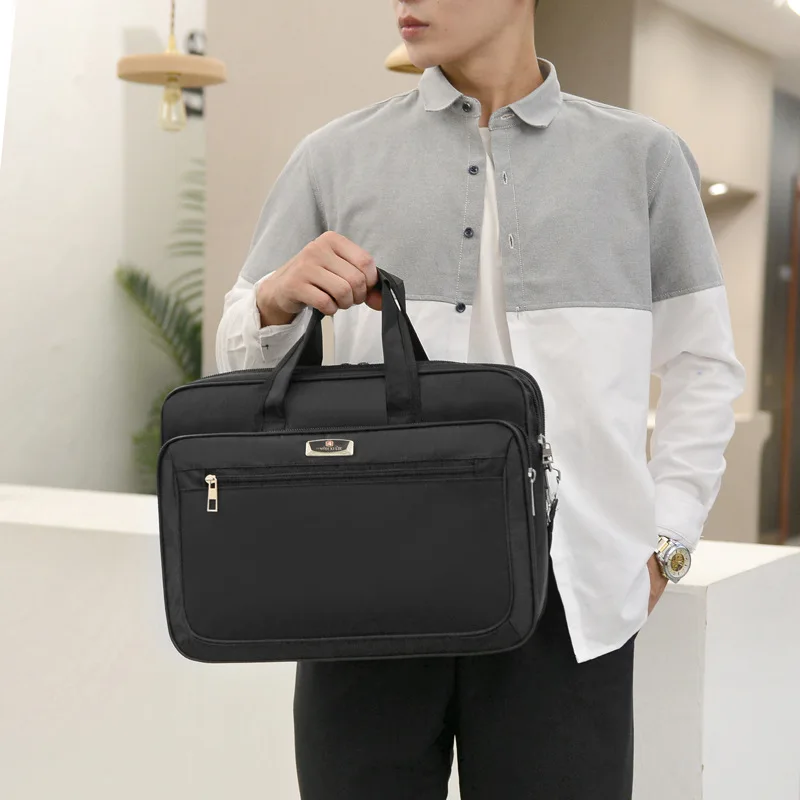 Men's Business Briefcase Weekend Travel Document Storage Bag Laptop Protection Handbag Material Organize Pouch Accessories Items