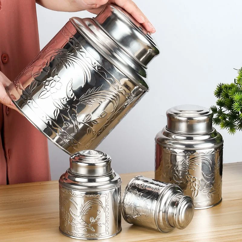 [пустая банка из нержавеющей стали] с двойной крышкой толстая портативная