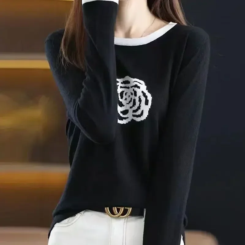 Модная Однотонная футболка с цветочной вышивкой женская одежда новинка 2022