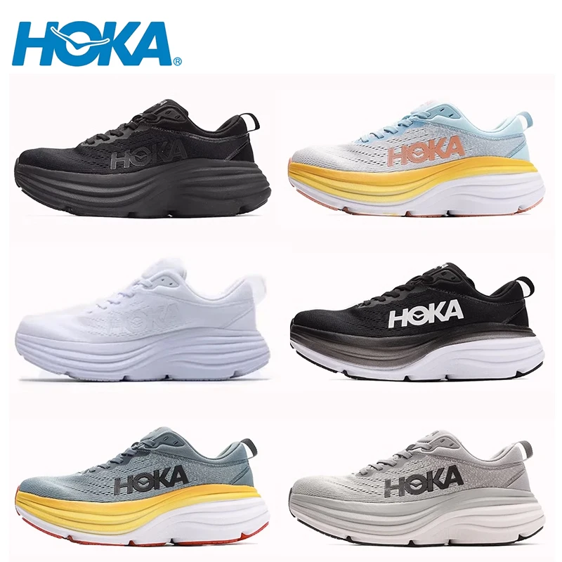 

Unisex HOKA Original Bondi 8 Road Running Shoes Hoka Cushioning Long Distance Men's and Women Lifestyle Outdoor Sneakers