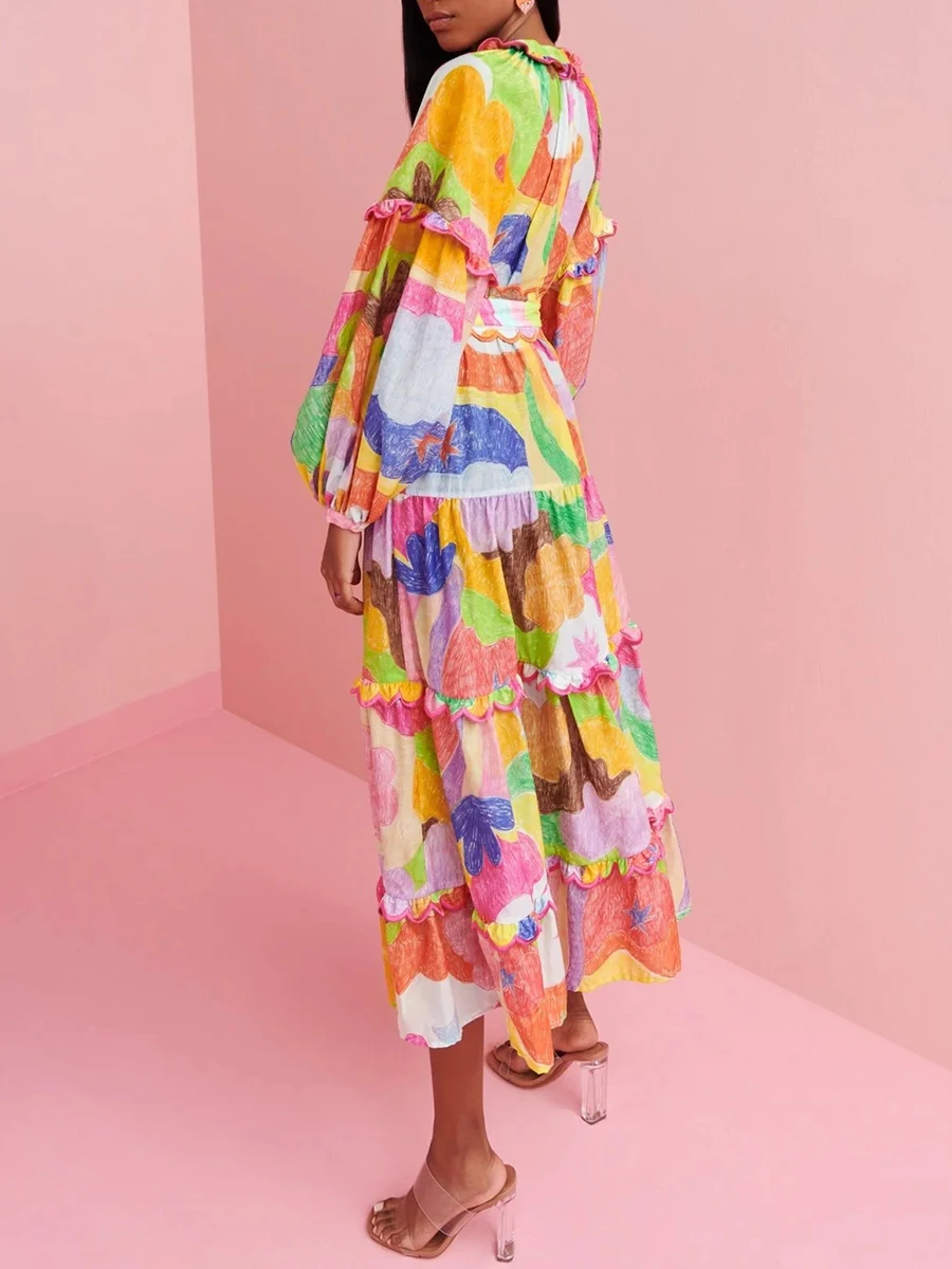 VGH Элегантные съедобные платья трапециевидной формы с грибком дерева для женщин