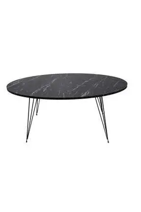 

Modern Black Oval Wire Foot Marble Pattern Medium coffee table coffee tables table basse furniture living room table
