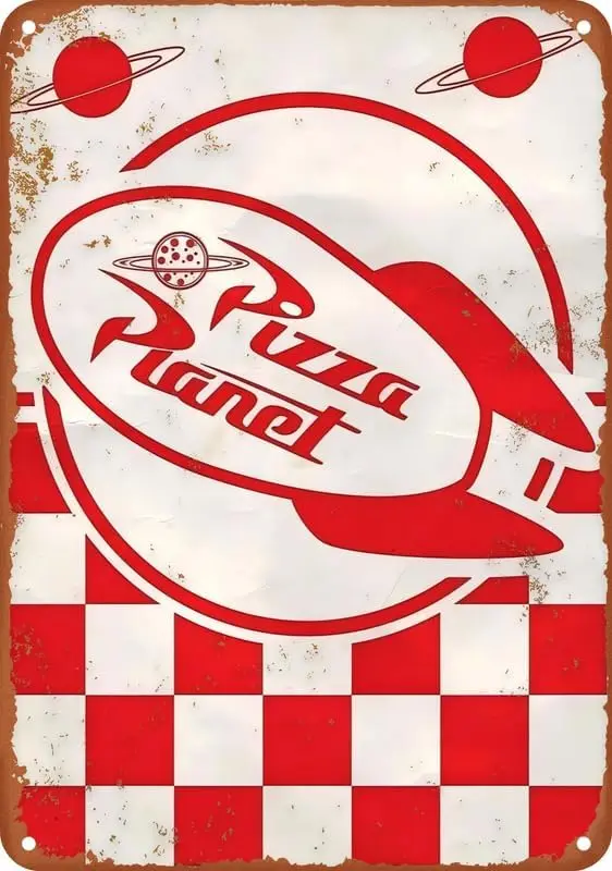 Плакат Pzz Plnet Vntge Metl Tn Sgn lumnum Wll Decor 12 8 nch Спальня Ktchen Cfe Pub Plque