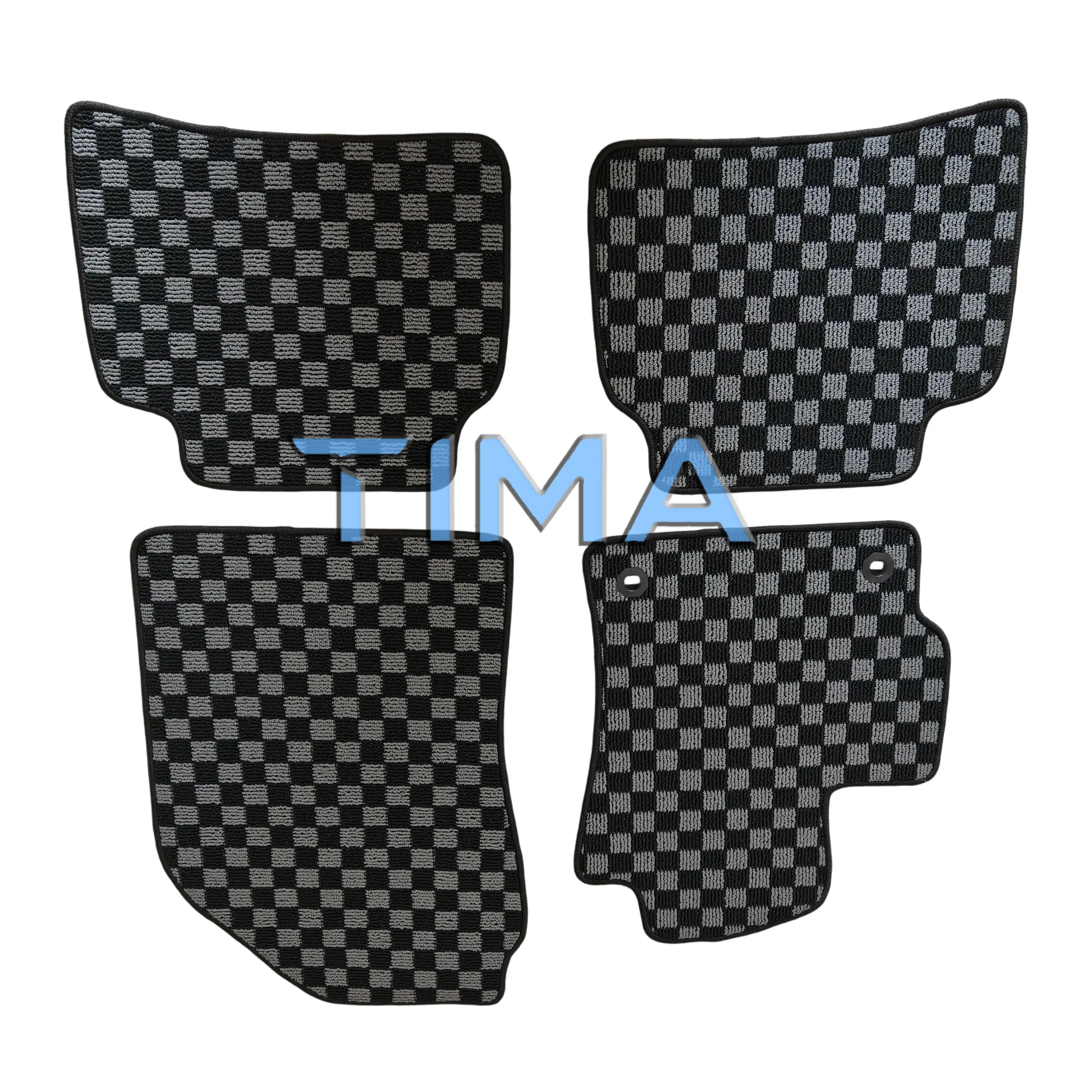 Фото Комплект из 4 шт. клетчатых гоночных ковриков из ткани для Subaru Impreza WRX GC8 1992-1999 (левый руль) №3
