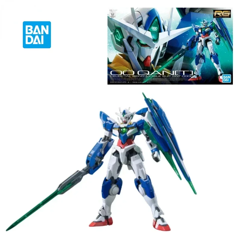 Оригинальная аниме-фигурка в наличии Bandai GUNDAM RG 1/144 00 QAN[T] сборная модель игрушки