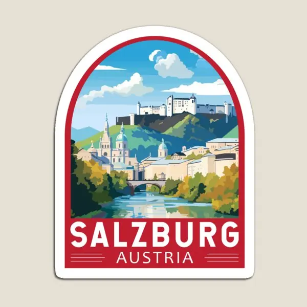 Зальцбург Австрия путешествие искусство эмблема магнит смешной дом милые