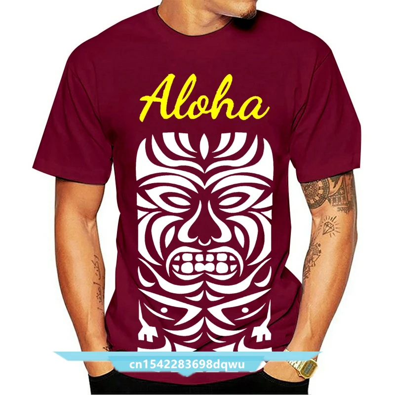 

Kaus Pria Baru Kaus Aloha Hawaii Tiki Hipster Retro Polinesia