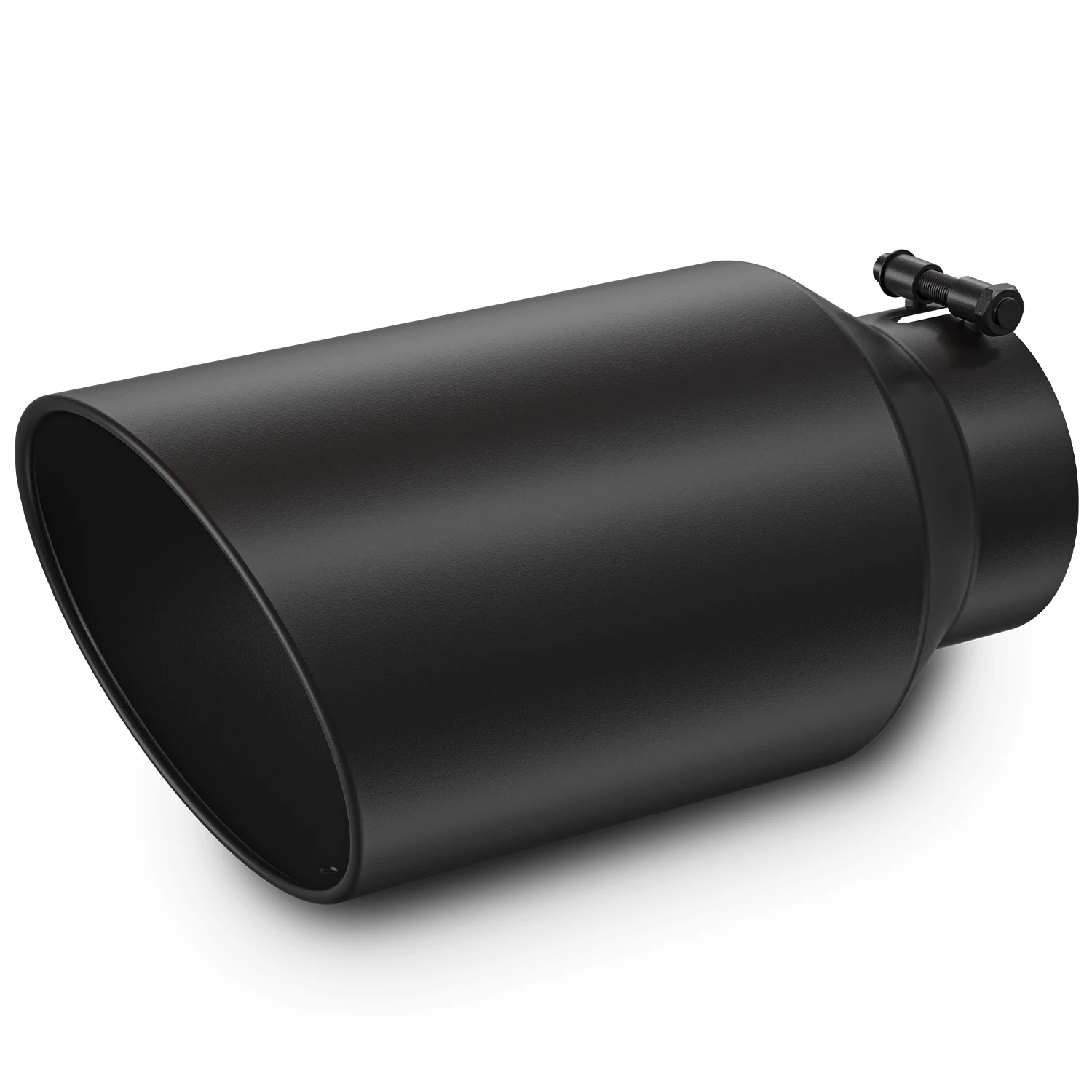 

Inlet Exhaust Tip Stainless Steel Black Powder Coated Finish Exhaust Tips Outside Diameter Tailpipe with Drain Hole Car Styling
