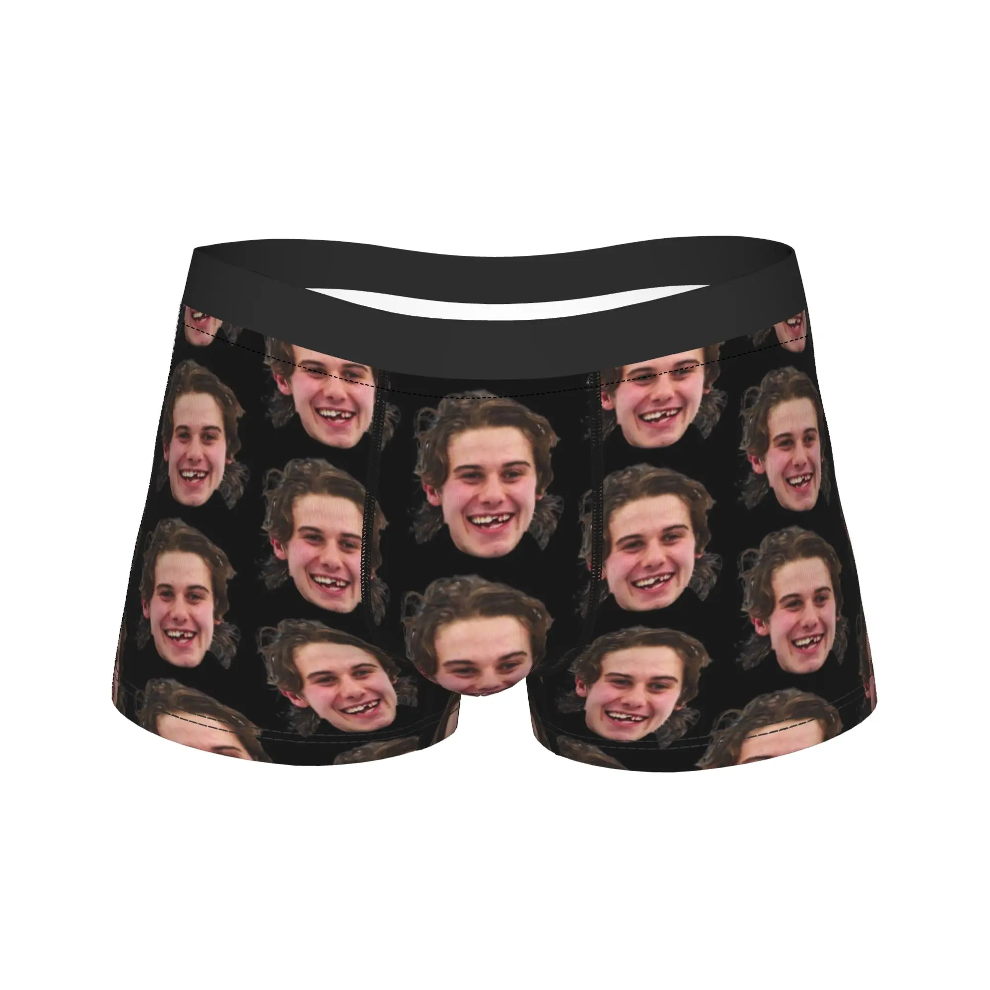 Фото Мужские трусы-боксеры Man Jack Hughes Smile USA Hockey Golden Goal, подарочные, с забавным принтом №1