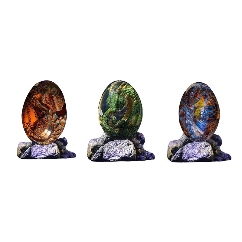 

Лава Дракон яйцо декоративный Декор Динозавр яйцо статуя из смолы дракон яйцо Кристалл минеральный камень рейки украшение для дома