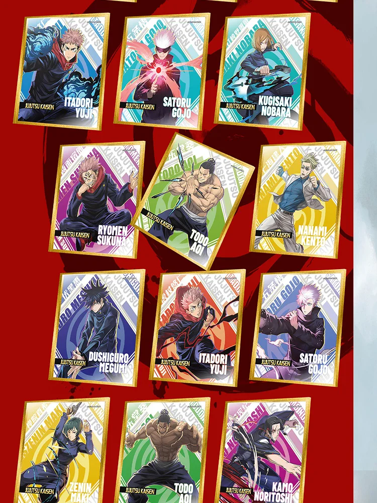 Оптовая продажа цветная бумажная карточка JJK Booster Box Gojo Satoru Nanami Sukuna хобби