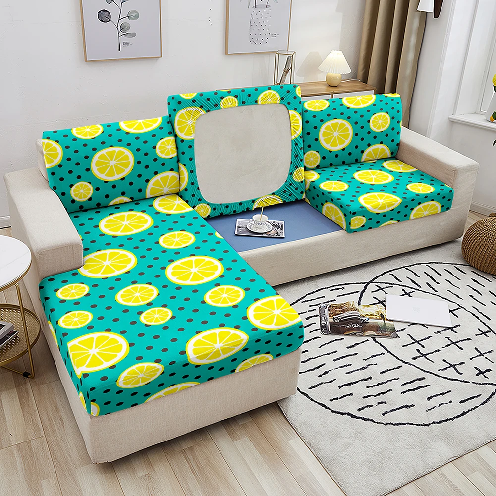 Эластичный чехол из спандекса для дивана гостиной эластичный с принтом лимона
