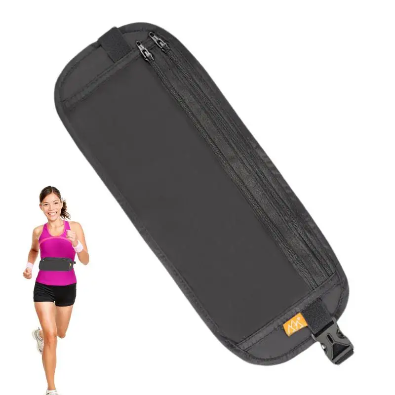 

Дорожный ремень для денег, невидимый ультратонкий кошелек с несколькими карманами, уличный спортивный дорожный беговый ремень