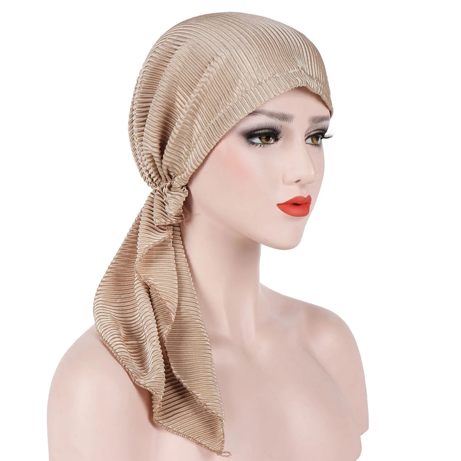 

Women Muslim Stretch Turban Hat Chemo Cap Hair Loss Head Scarf Wrap Cap Foulard Musulmane Pour Femmes Muslim Women's Hijabs