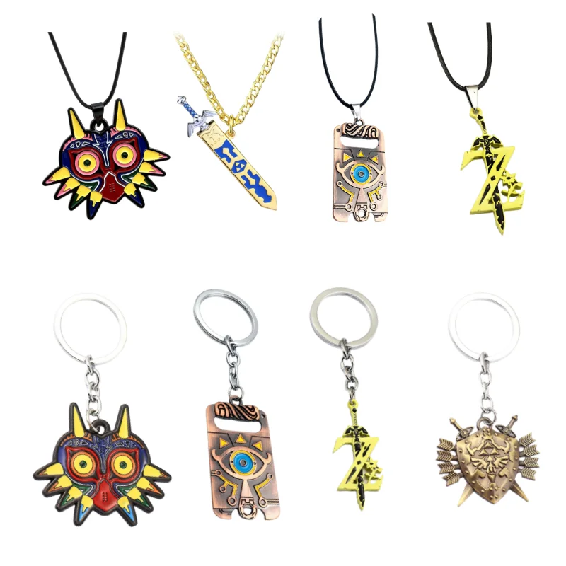 

Tears of The Kingdom Keychain Jewelry Breath of the Wild Keyring Owl llaveros Sword Shield chaveiro For Women Men Souvenirs Gift