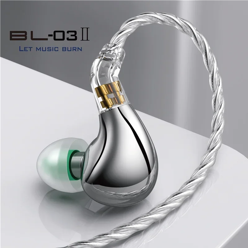 Фото BLON BL03 II 10 мм Dual-Cavity DD HIFI Наушники Монитор Модернизированный кабель №3