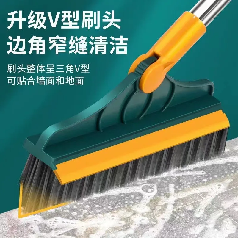 

Two-In-One Toilet Floor Brush, Long Handle Bathroom, Gap Floor Brush, Floor Brush, Clean Toilet, No Dead Corner Artifact