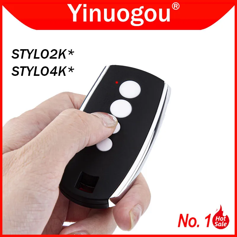 

Для STYLO4K STYLO2K STYLO4K* STYLO2K* STYLO 4K 2K Пульт дистанционного управления гаражными воротами 433 МГц Передатчик дистанционного управления с плавающим кодом