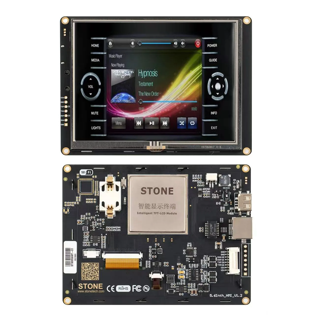 5.6 HMI TFT LCD Display Module Cortex A8 CPU+LCD Driver+GUI Software+UART Port For Industrial Equipment