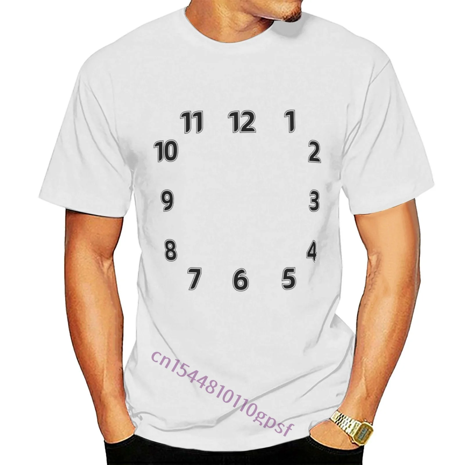 

T Shirt Square Clock Men T Shirts Fashion 2021 Men Harajuku Hip Hop Brand Mens Tees