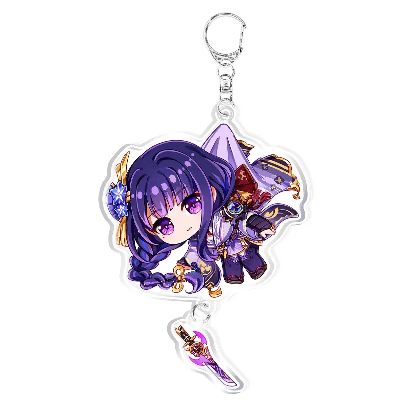 Anime Keychain Genshin Impact Zhongli Venti Xiao Keli Hung Key Chain for Women Accessories Cute Bag Pendant Key Ring Jewelry