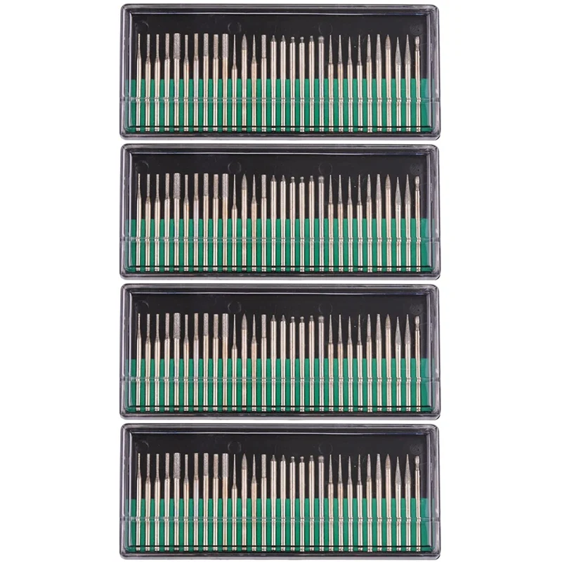 

HOT-Diamond Burr Bits 1/8 Inch (3Mm) Shank Diamond Burr Bits Drill Kit For Rotary Tool Router Grinding Engraving Of 120Pcs