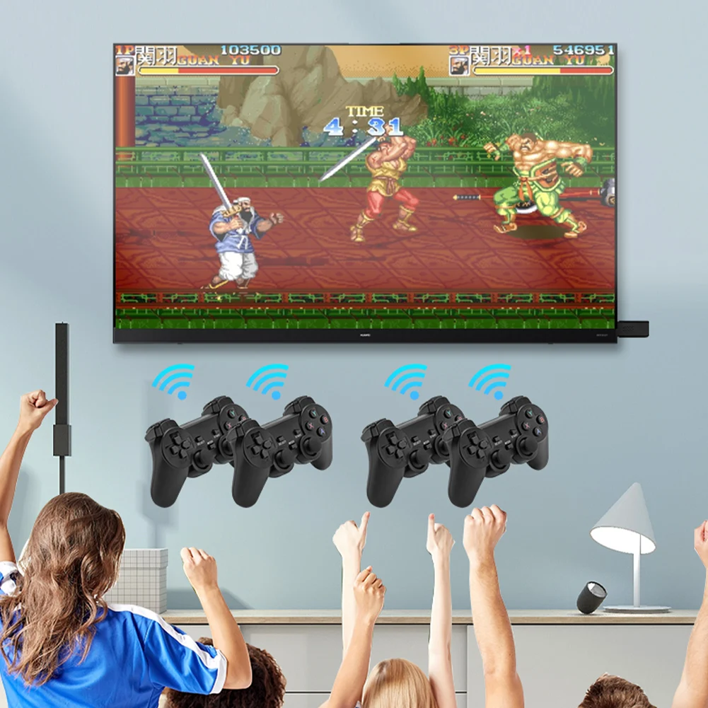 

ТВ игровая консоль 32/64 ГБ, Ретро ТВ, игровая консоль, гладкий игровой опыт, HDMI-совместимый HD-выход для детей, праздник, подарок на день рождени...