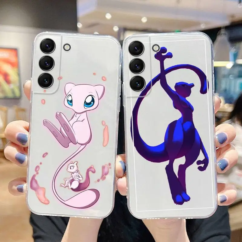 

Pokemon Mewtwo Toys Phone Case For Samsung Galaxy S22 S21 Ultra S20 S30 FE S8 S9 S10 5G Plus Lite Soft Transparent Cover