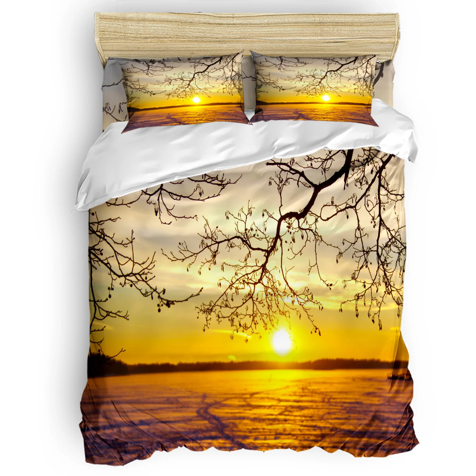 

Море солнце небо облака волны закат Twigs удобные бытовые товары спальня кровать роскошный пододеяльник 2/3/4 штук