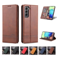 luxury flip wallet phone case for samsung galaxy s22 s21 fe s20 ultra s8 s9 s10 plus note 10 etui folded stand shockproof cover