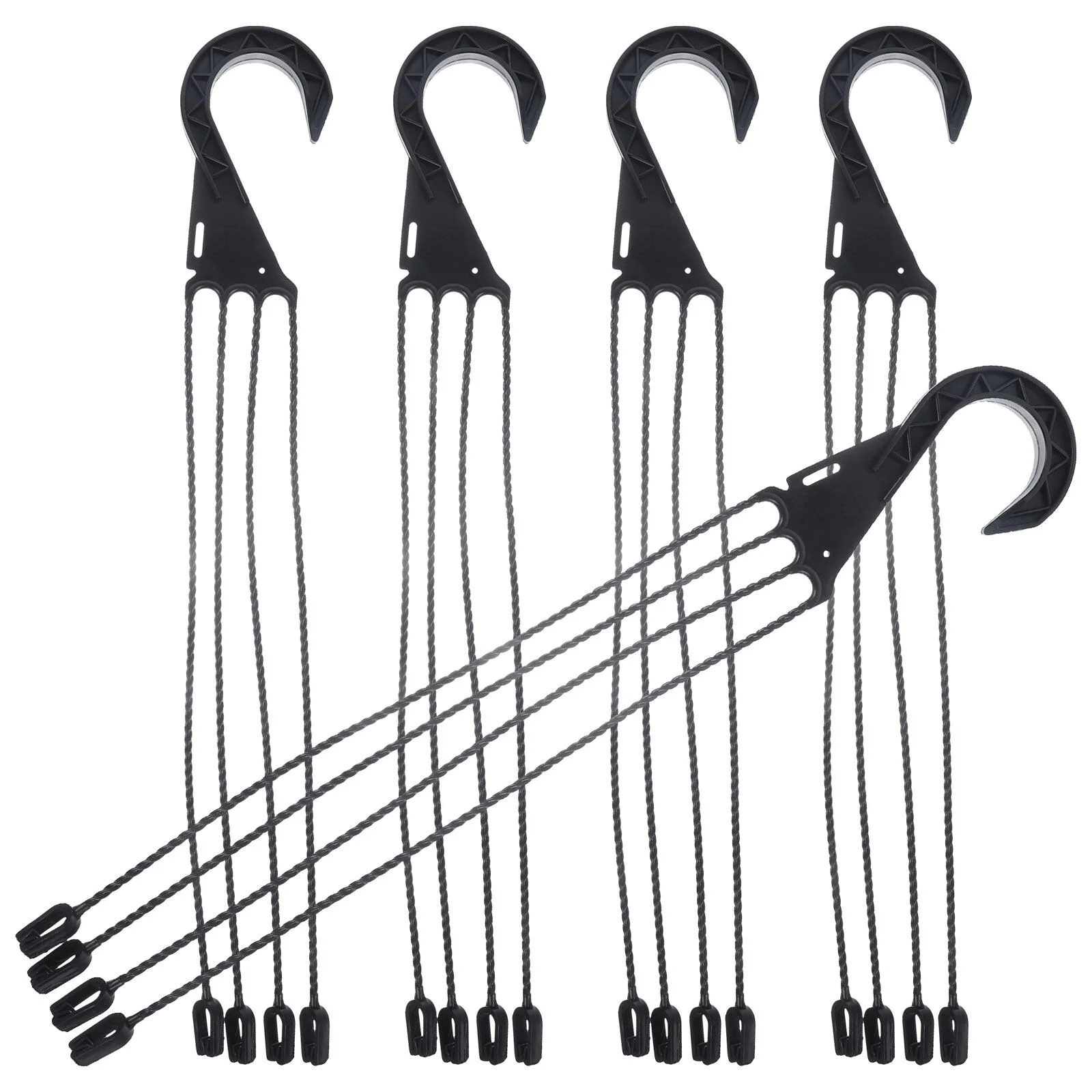 

5 Pcs Hanging Basin Hook Flower Pot Plastic Hooks Flowerpot 360 Rotatable For Outdoor Planters Hanger Practical Boxes