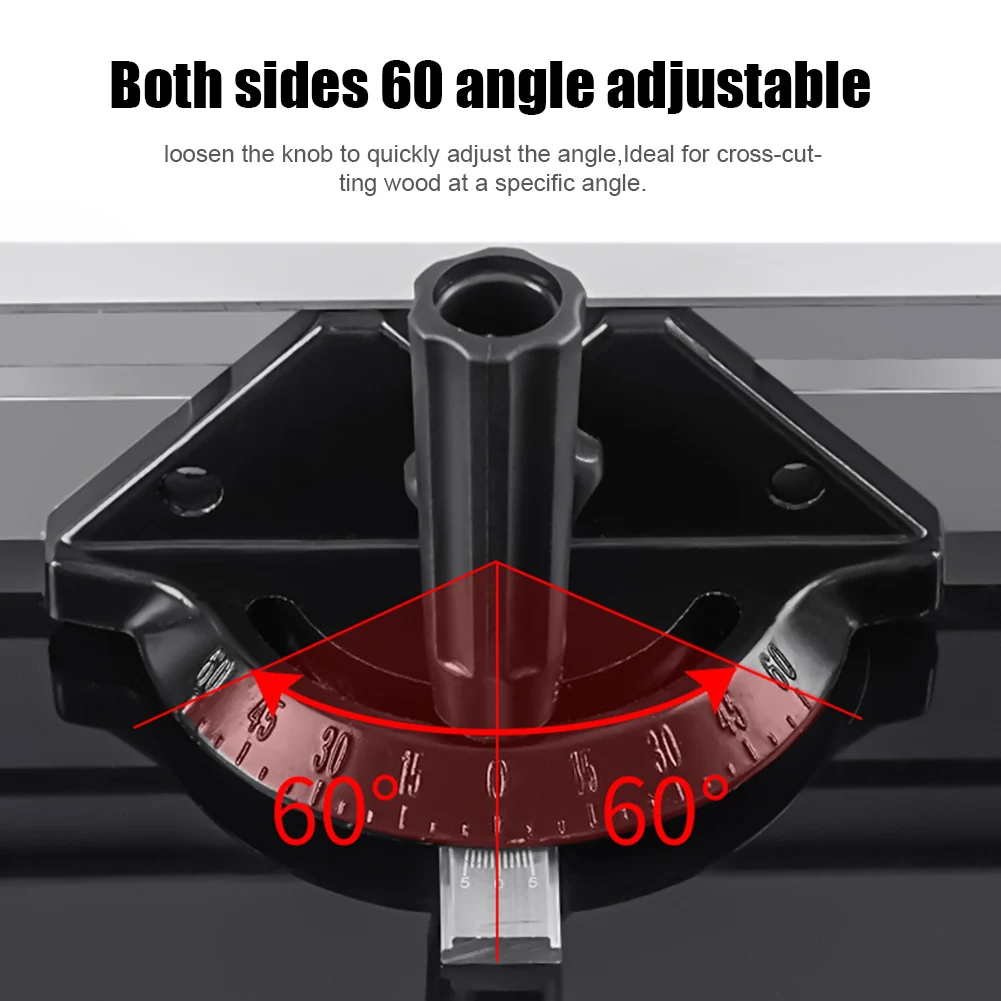 

Miter Gauge Universal Multifunction Push Block Home Aluminum Alloy Woodworking Tools DIY Router Angle Plate Ruler Fence System