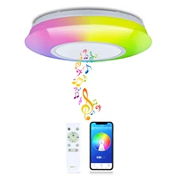 modern led ceiling light with bluetooth speaker app remote control dimmable color change lamp for kids bedroom bathroom kitchen