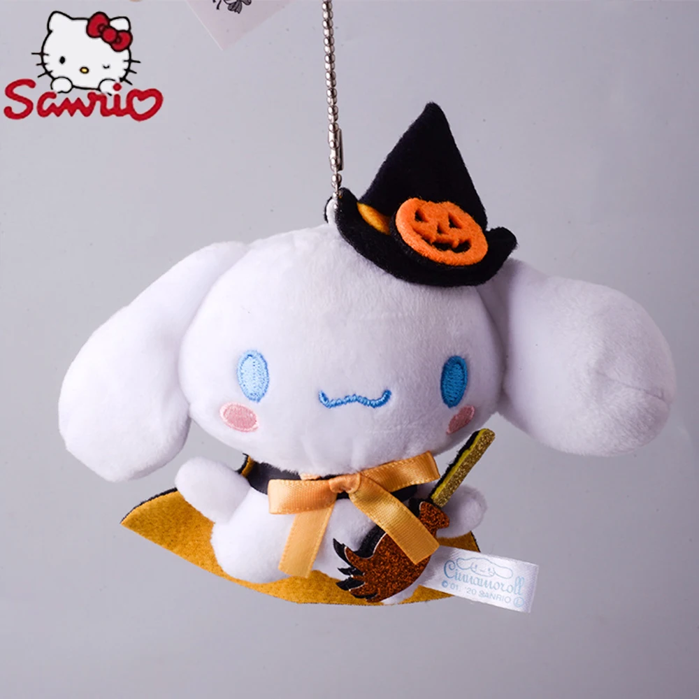 

Sanrio 12Cm Keychain Cinnamoroll Cross Dressing Plush Doll Kawaii Animes Cartoon Plushie Toys Halloween Gifts for Childrens