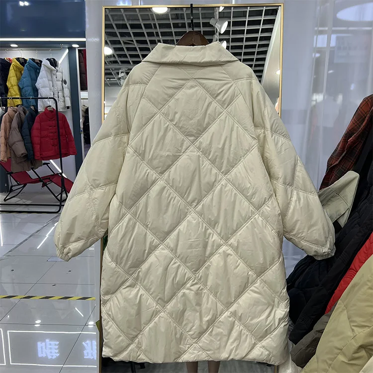 New Women Long Down Jacket Casual Style Autumn Winter Coats And Parkas Female Outwear