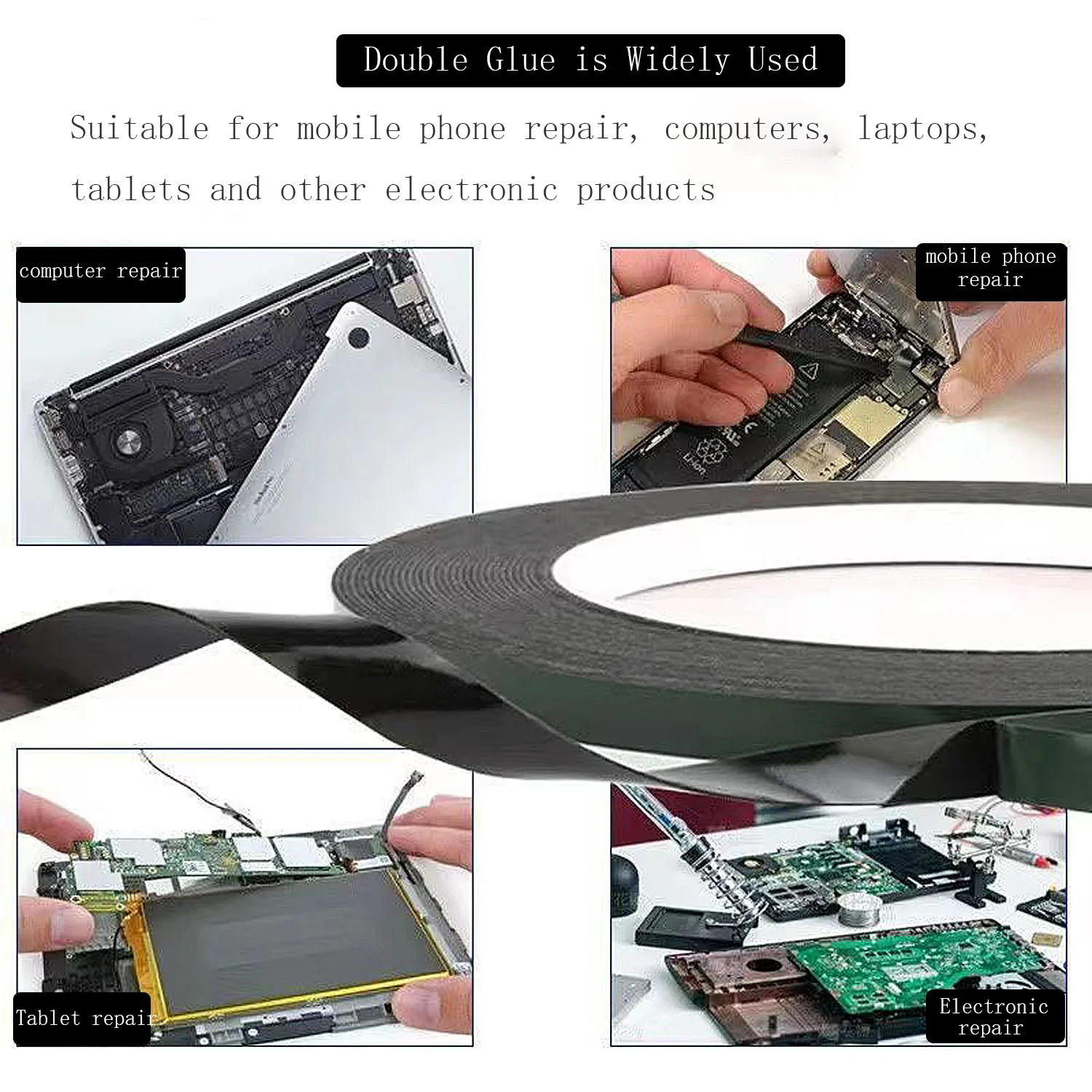 Двусторонняя лента из зеленой пены 10 м * 3 мм для ремонта электроприборов экрана