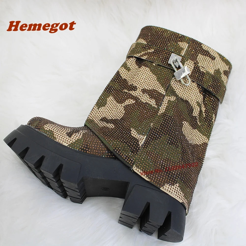 Женские зимние ботинки на молнии с круглым носком