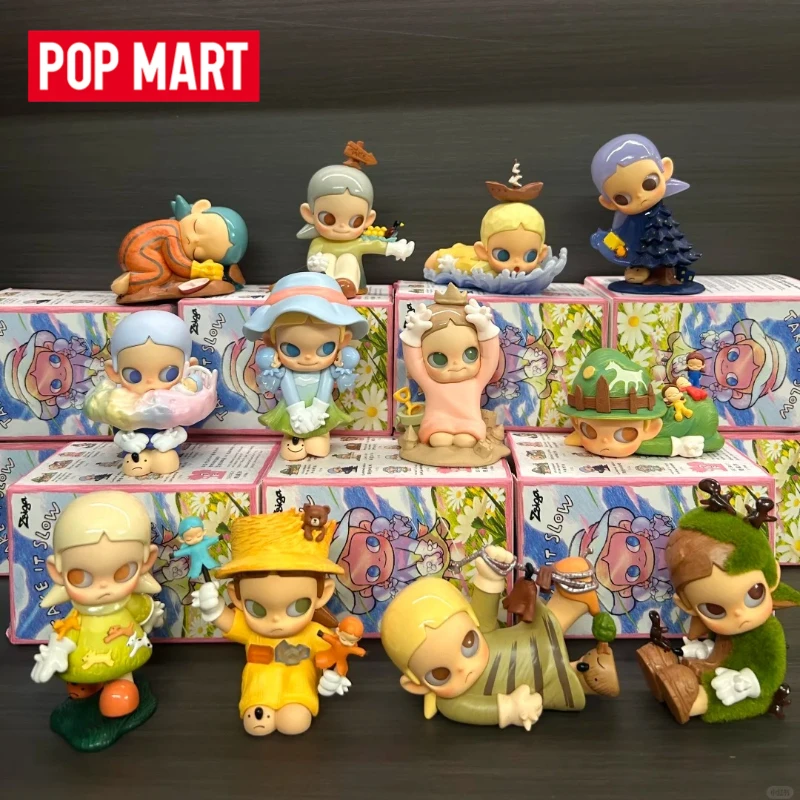 Фото POP MART Zsiga Take It Slow Series слепая коробка милая аниме фигурка настольная коллекция украшения куклы игрушки подарки-сюрпризы №3