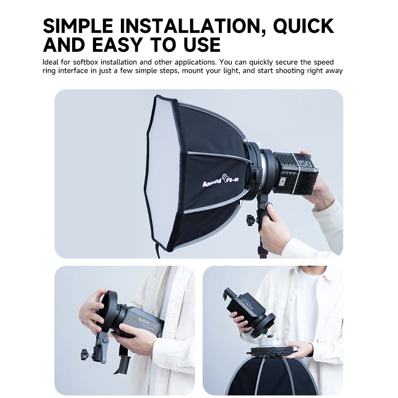 Фото Металлический комплект для фотосъемки MB01 MB02 Mini Mount Bowens Adapter Quick Setup YONGNUO YN150 IFOOTAGE 60/130 №5