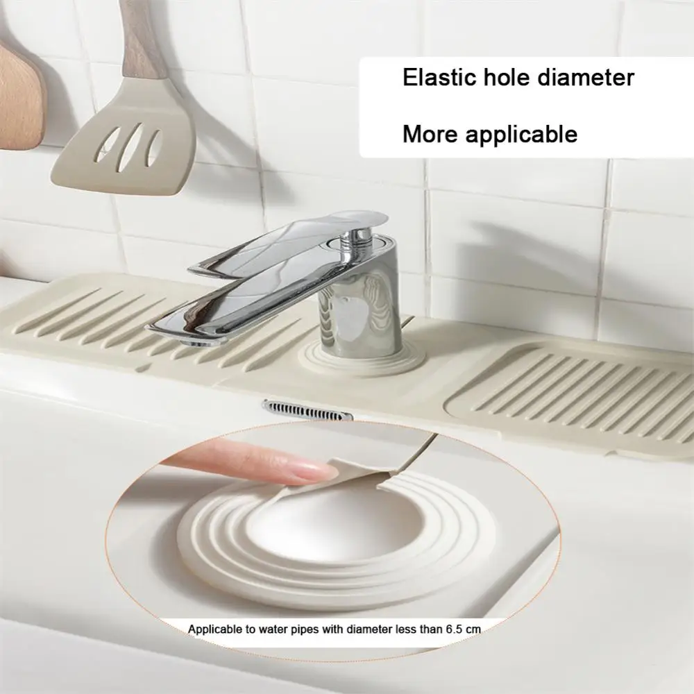 

Anti- Drying Mats Trays For Bathroom Kitchen Waterproof Kitchen Faucet Absorbent Mat Practical Silicone Faucet