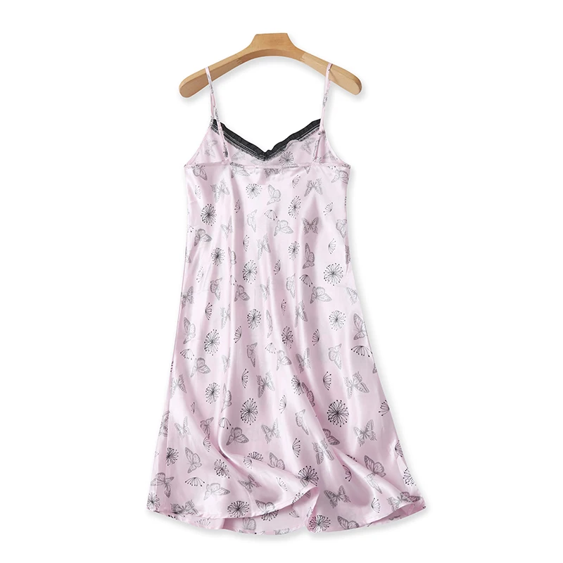 Юбка с принтом из искусственного шелка на бретелях летняя новая Универсальная