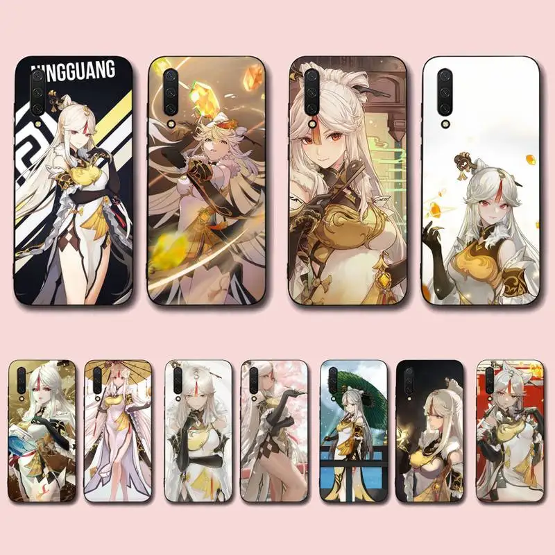 

Yinuoda Genshin Impact NingGuang Phone Case for Xiaomi mi 5 6 8 9 10 lite pro SE Mix 2s 3 F1 Max2 3