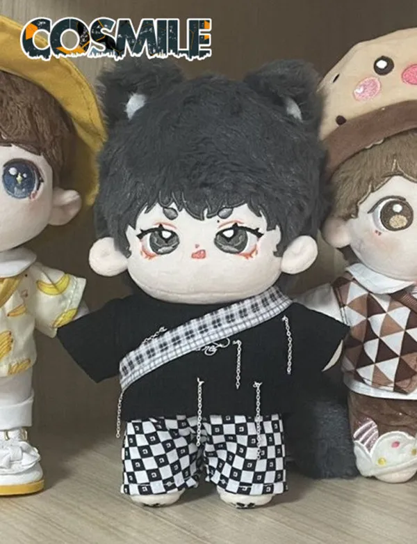 Наличие Пушистой Куклы Тела СДЦ Ван Йибо С Ушами Волка, Хвостом И Жирным Мехом 20см.