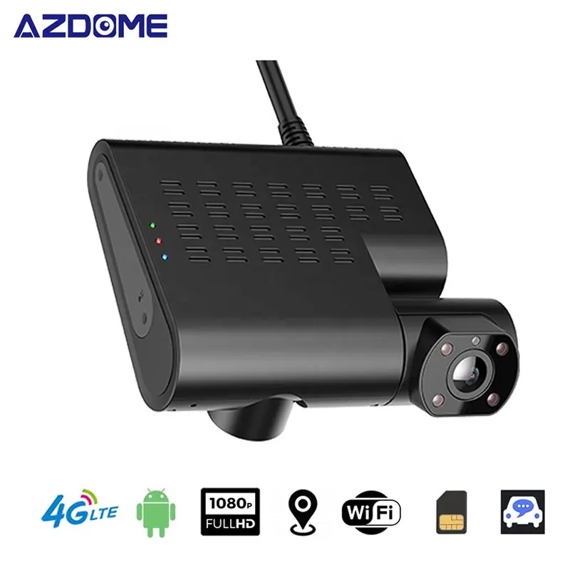 Скрытый видеорегистратор AZDOME 4G с двойной камерой в реальном времени GPS-трекером