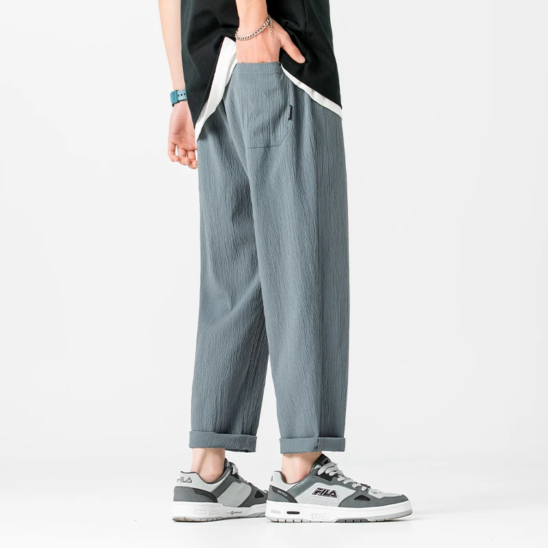 New Men's clothing Personalized belt Designer Draped Loose Casual Sports Pants Hip Hop Streetwear 2022 Fashion Men Pants